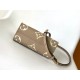 Louis Vuitton OnTheGo BB Toto Bag in Bicolor Monogram Empreinte Leather - Gray/Cream