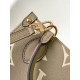 Louis Vuitton OnTheGo BB Toto Bag in Bicolor Monogram Empreinte Leather - Gray/Cream