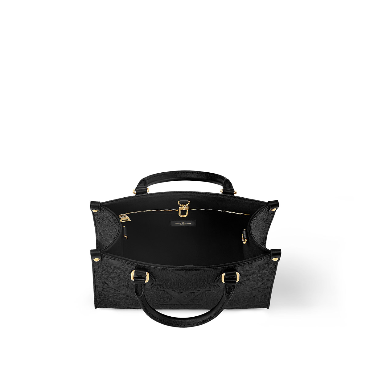 Louis Vuitton OnTheGo PM Toto Bag in Monogram Empreinte Leather - Black