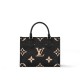 Louis Vuitton OnTheGo PM Toto Bag in Bicolor Monogram Empreinte Leather - Black/Beige