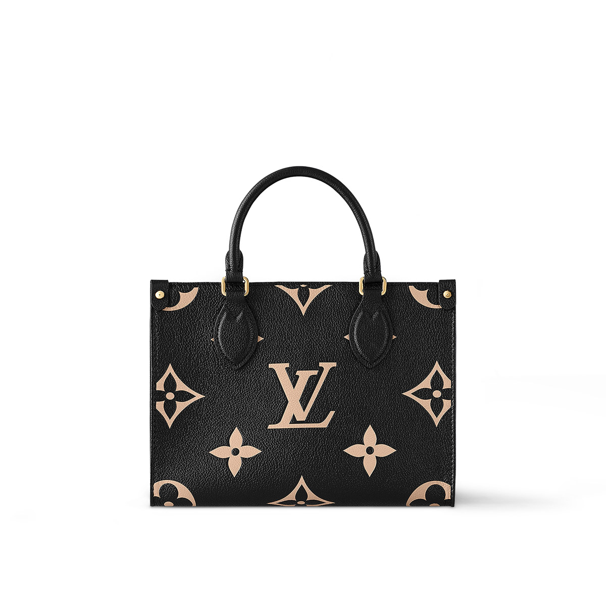 Louis Vuitton OnTheGo PM Toto Bag in Bicolor Monogram Empreinte Leather - Black/Beige