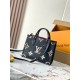 Louis Vuitton OnTheGo PM Toto Bag in Bicolor Monogram Empreinte Leather - Black/Beige