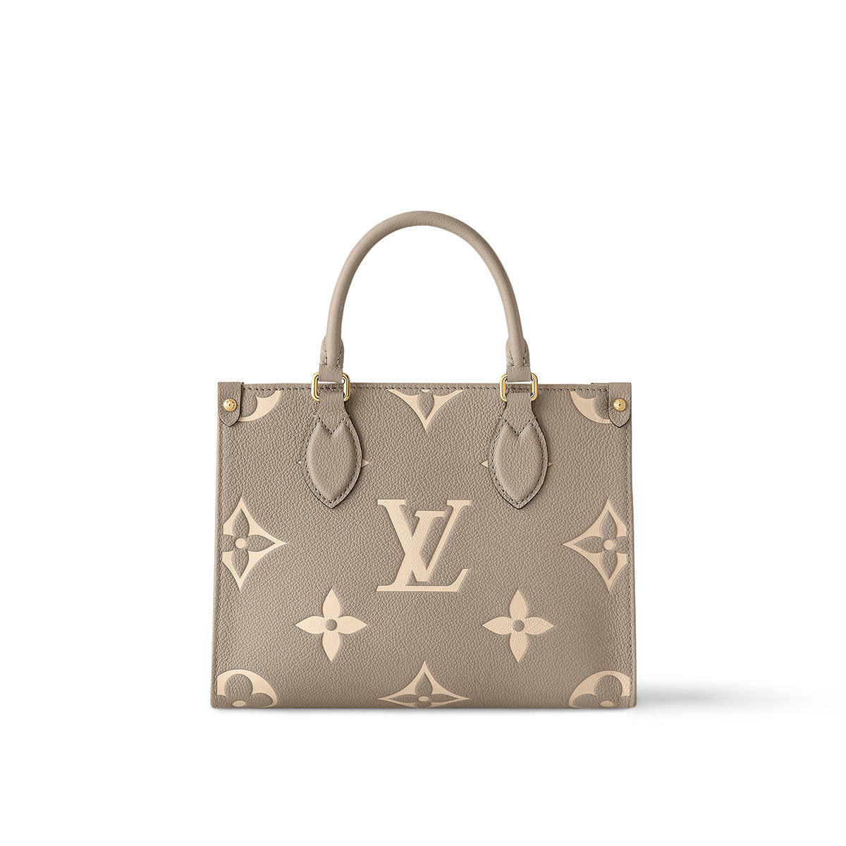 Louis Vuitton OnTheGo PM Toto Bag in Bicolor Monogram Empreinte Leather - Beige/Cream