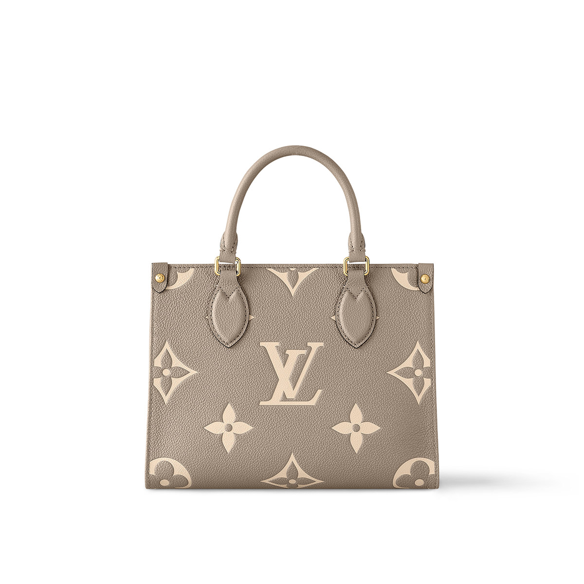 Louis Vuitton OnTheGo PM Toto Bag in Bicolor Monogram Empreinte Leather - Beige/Cream