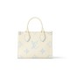 Louis Vuitton OnTheGo PM Toto Bag in Bicolor Monogram Empreinte Leather - Latte/Candy Blue