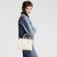 Louis Vuitton OnTheGo PM Toto Bag in Bicolor Monogram Empreinte Leather - Latte/Candy Blue