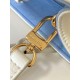 Louis Vuitton OnTheGo PM Toto Bag in Bicolor Monogram Empreinte Leather - Latte/Candy Blue