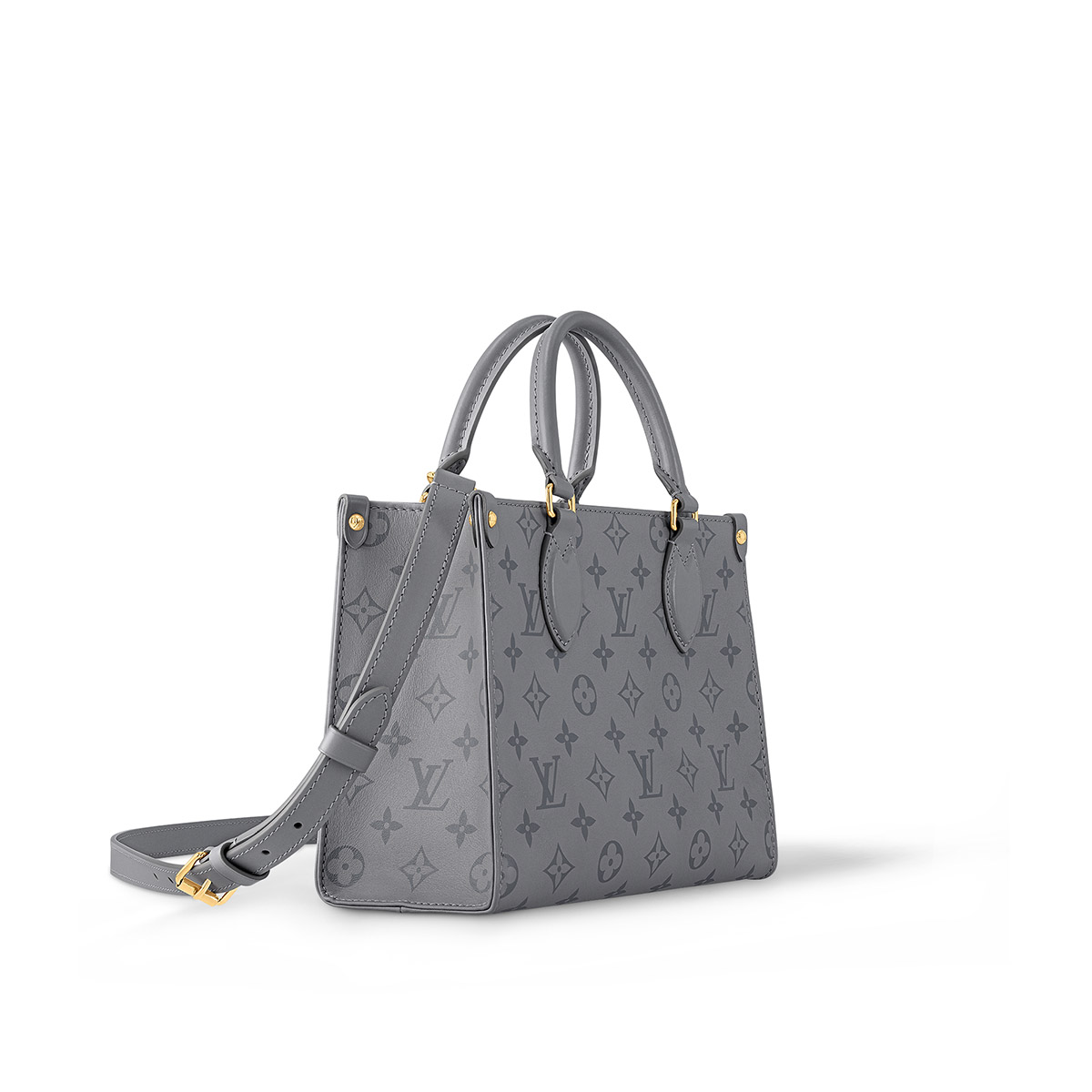 Louis Vuitton OnTheGo PM Toto Bag in Calfskin Leather - Gray