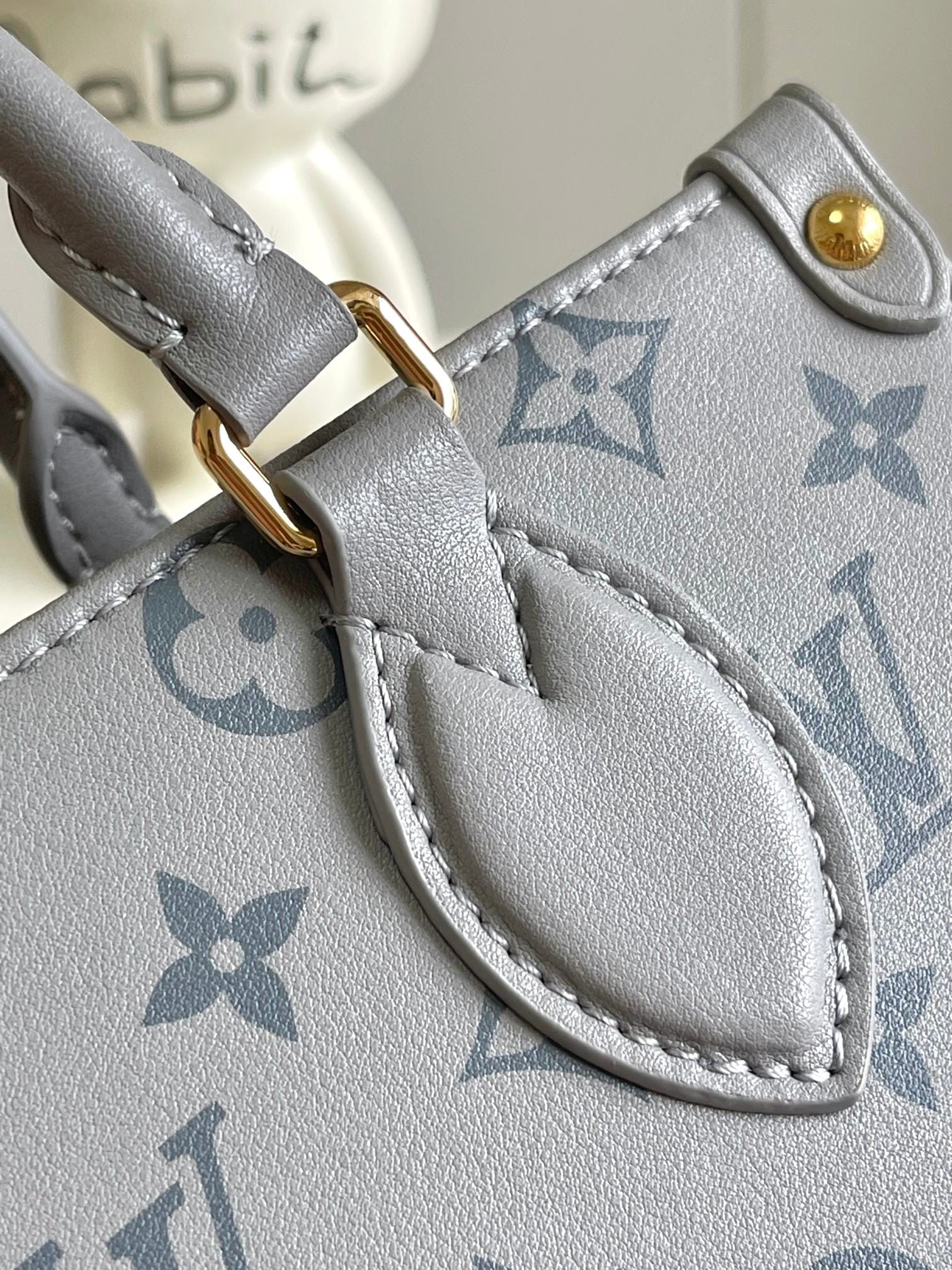 Louis Vuitton OnTheGo PM Toto Bag in Calfskin Leather - Gray