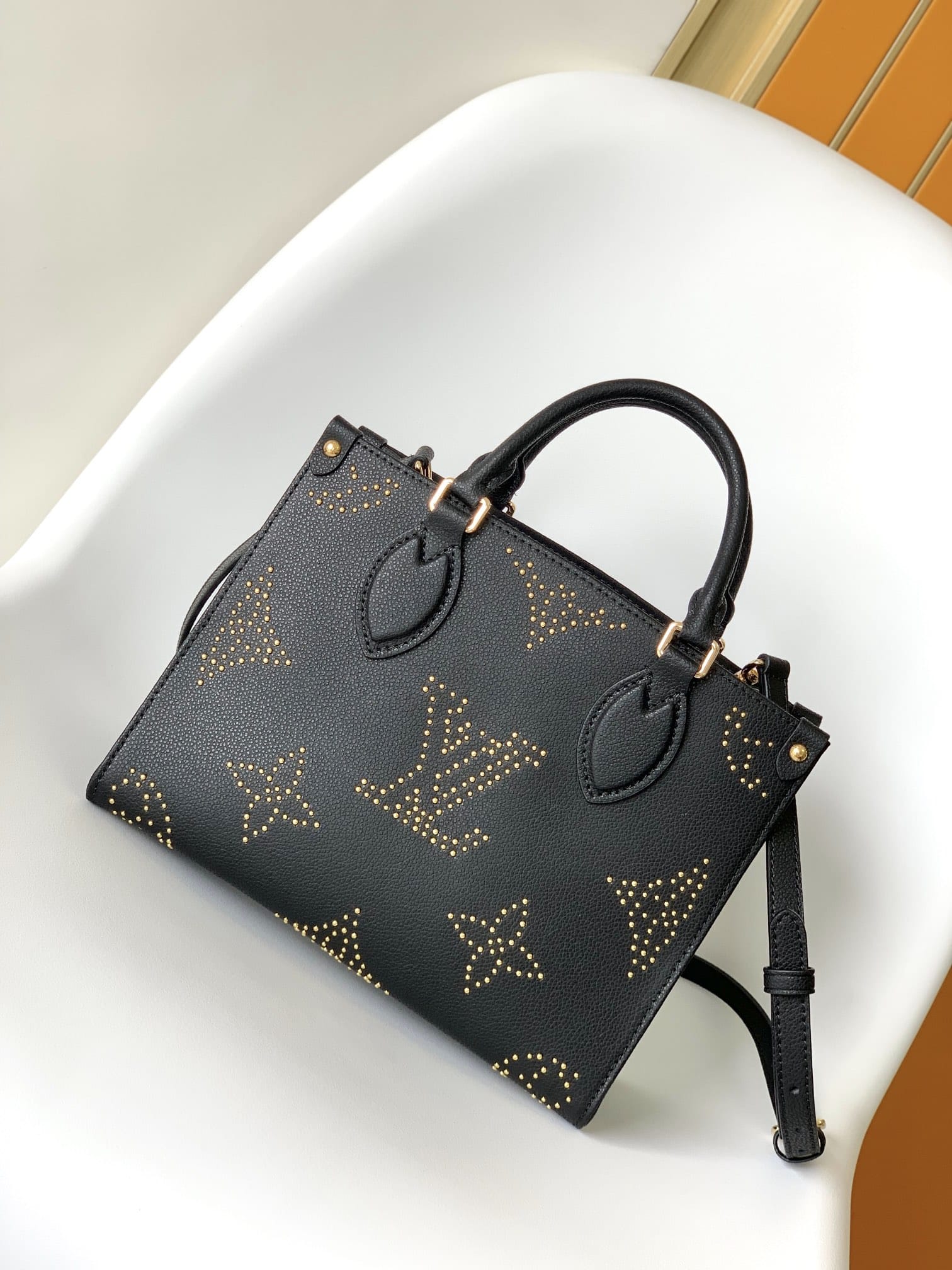 Louis Vuitton OnTheGo PM Toto Bag in Monogram Empreinte Leather - Black