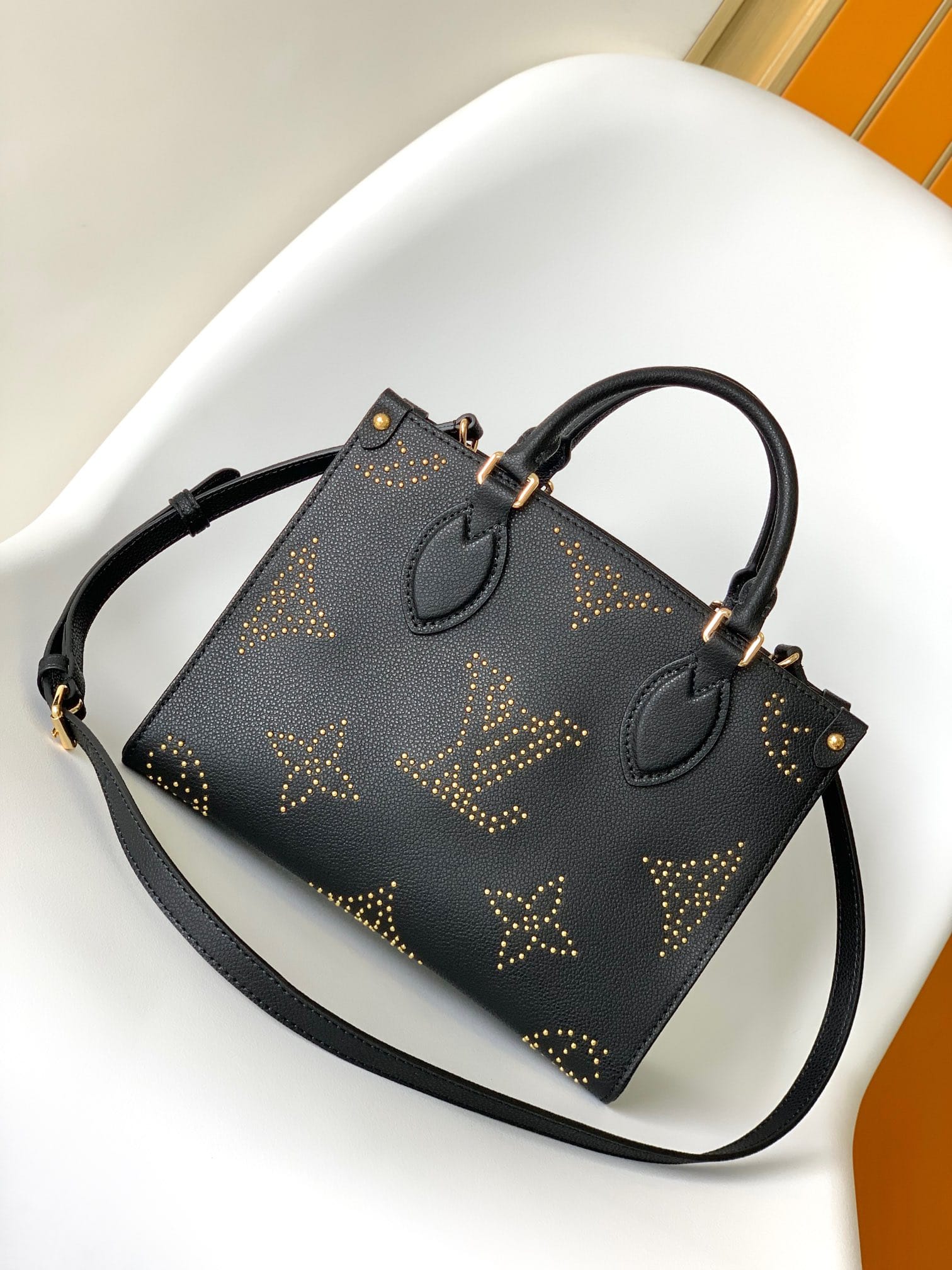 Louis Vuitton OnTheGo PM Toto Bag in Monogram Empreinte Leather - Black