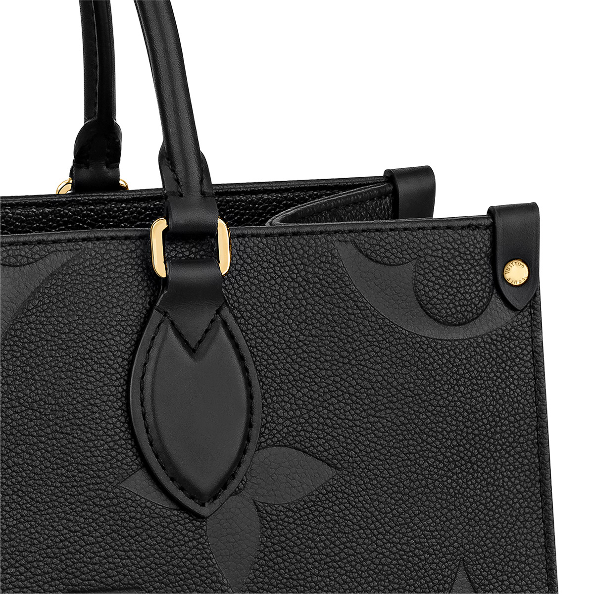 Louis Vuitton OnTheGo MM Toto Bag in Monogram Empreinte Leather - Black