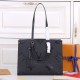 Louis Vuitton OnTheGo MM Toto Bag in Monogram Empreinte Leather - Black