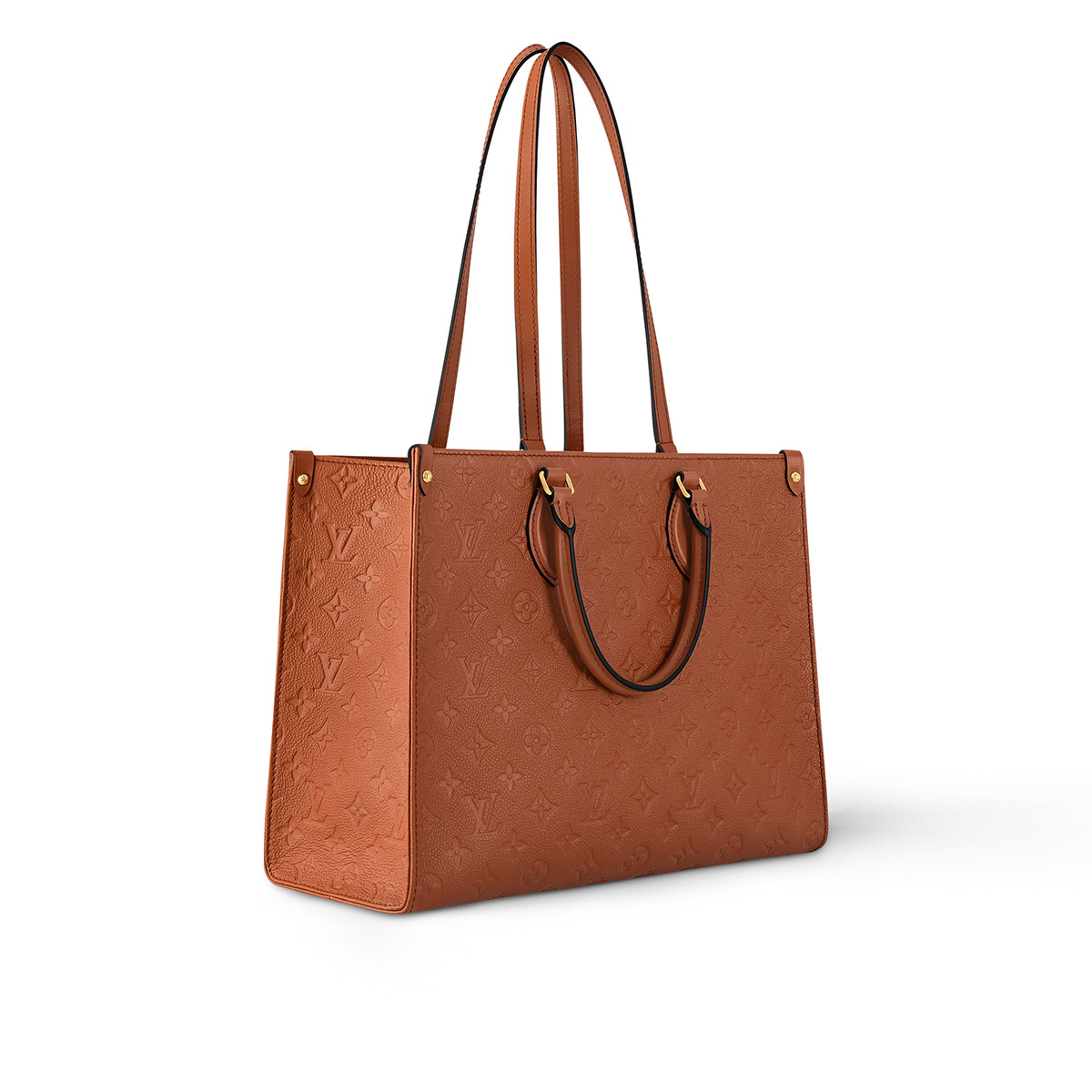 Louis Vuitton OnTheGo MM Toto Bag in Monogram Empreinte Leather - Cognac Brown