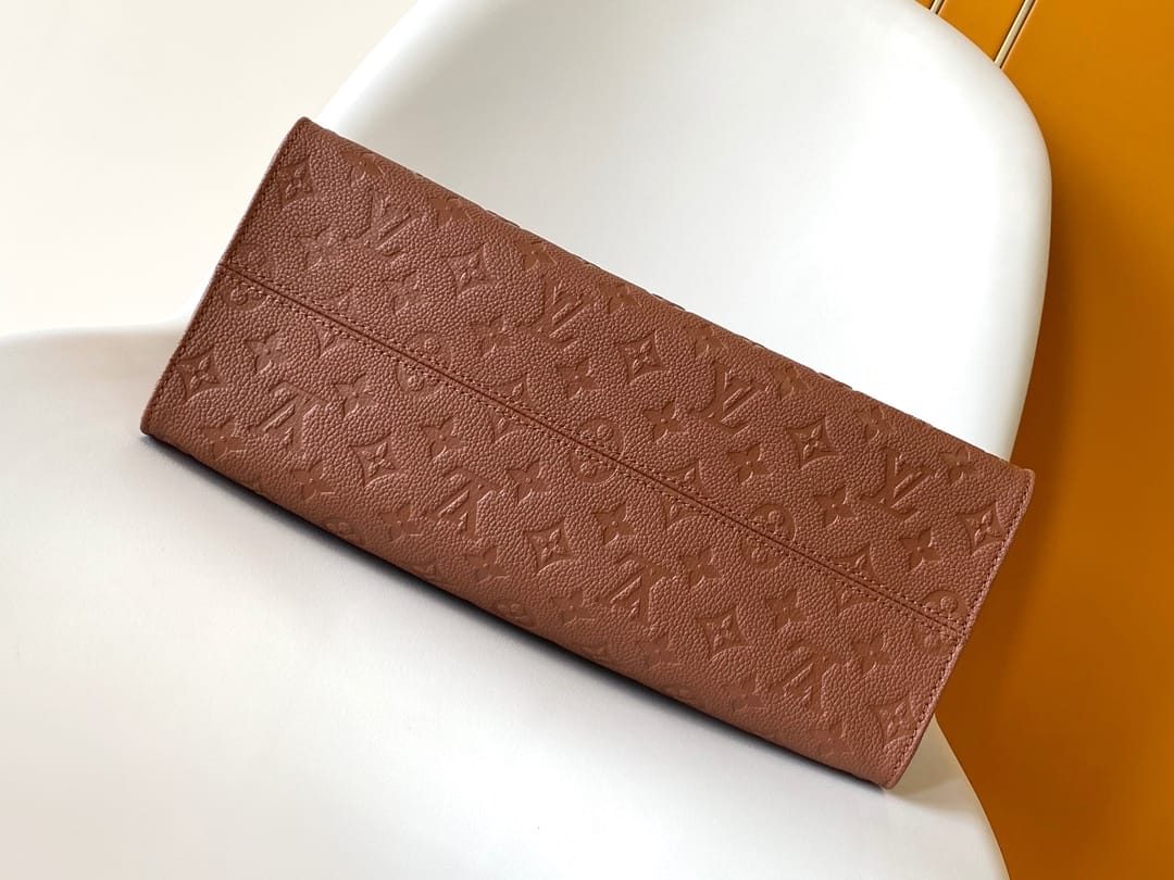 Louis Vuitton OnTheGo MM Toto Bag in Monogram Empreinte Leather - Cognac Brown