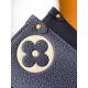 Louis Vuitton OnTheGo MM Toto Bag in Bicolor Monogram Empreinte Leather - Navy Blue/Cream