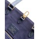 Louis Vuitton OnTheGo MM Toto Bag in Bicolor Monogram Empreinte Leather - Navy Blue/Cream