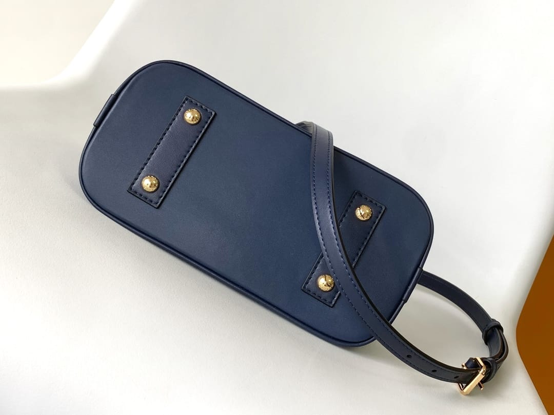 Louis Vuitton Alma BB Handbag in Malletage Leather - Bleu Marine