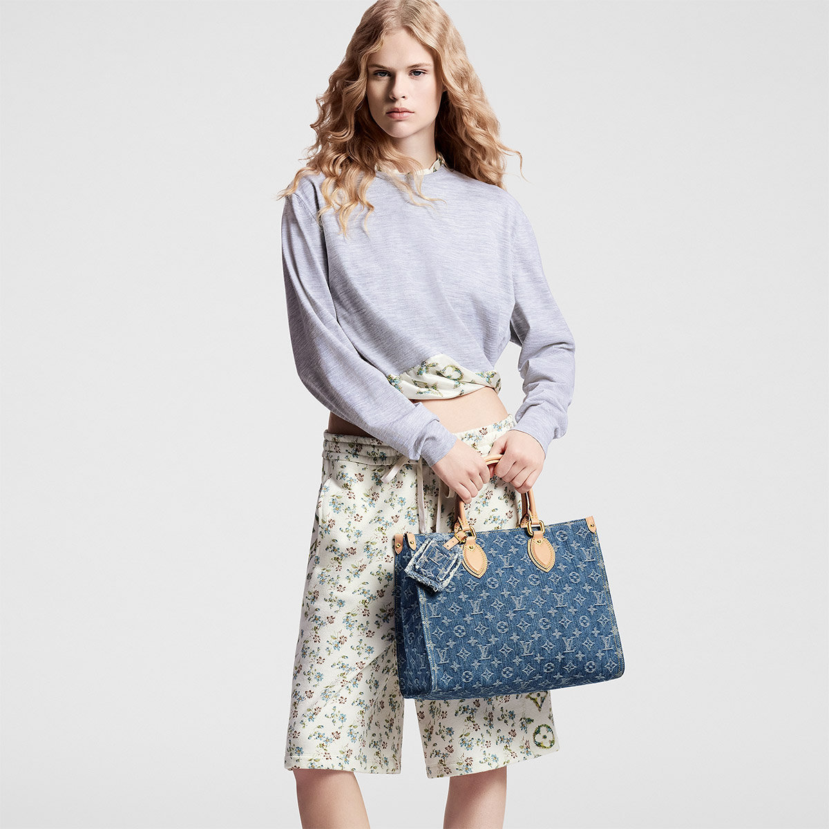 Louis Vuitton OnTheGo MM Toto Bag in Monogram Denim Canvas