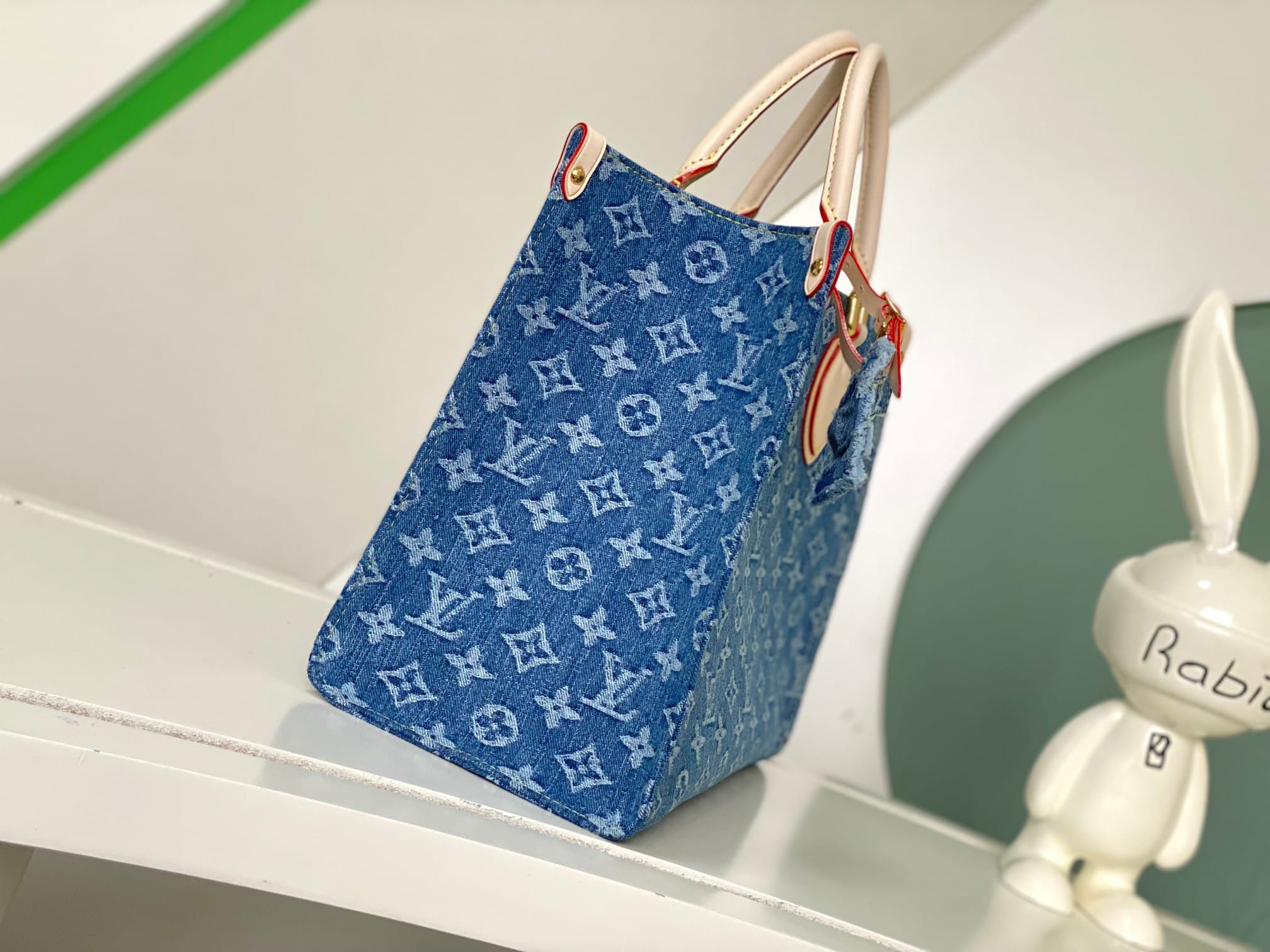 Louis Vuitton OnTheGo MM Toto Bag in Monogram Denim Canvas