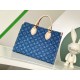 Louis Vuitton OnTheGo MM Toto Bag in Monogram Denim Canvas