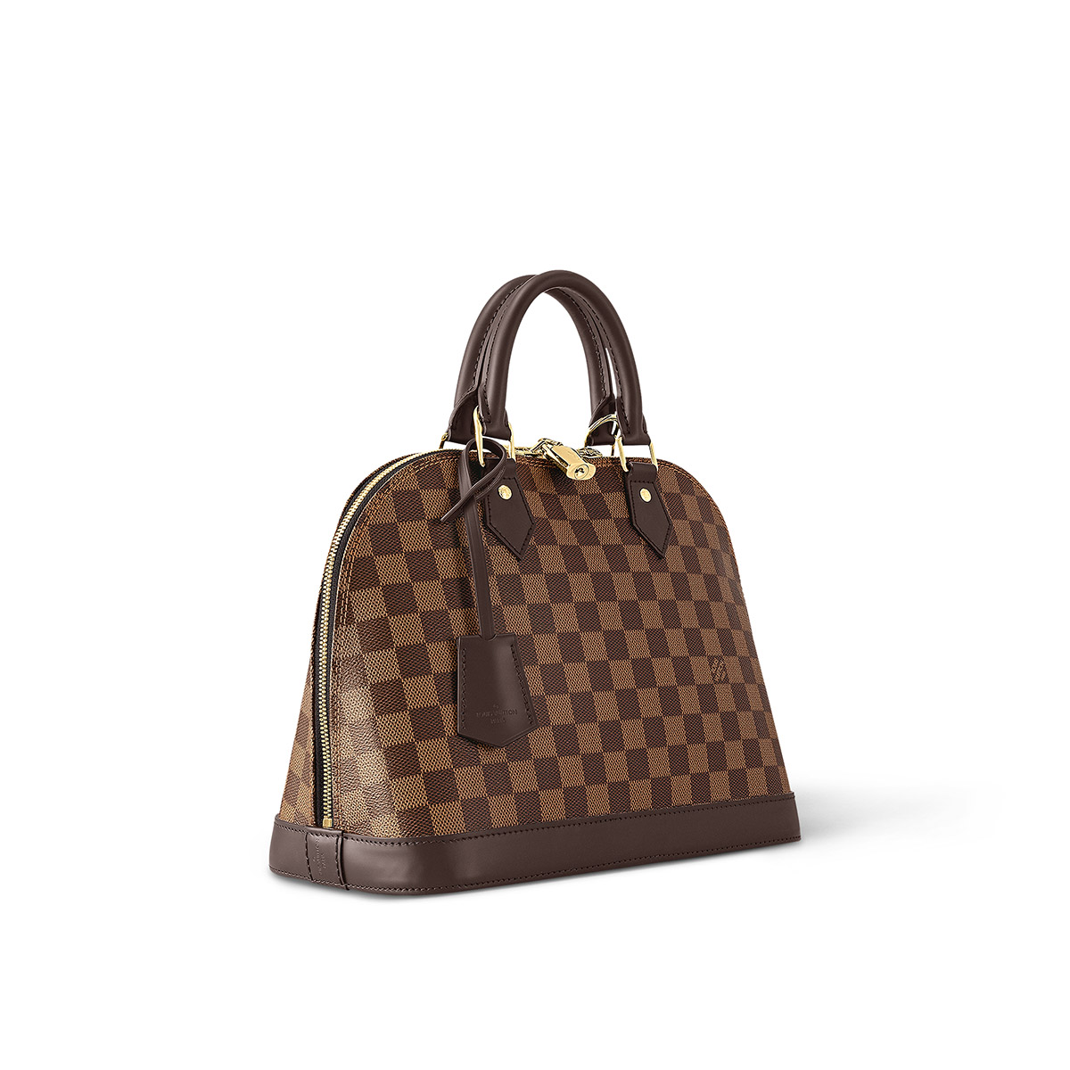 Louis Vuitton Alma PM Handbag in Damier Ebene Coated Canvas