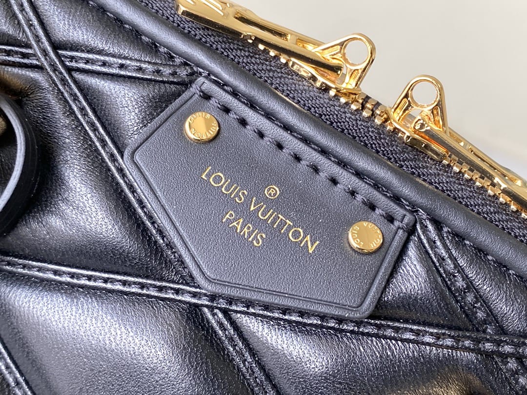 Louis Vuitton Alma PM Handbag in Malletage Leather - Black