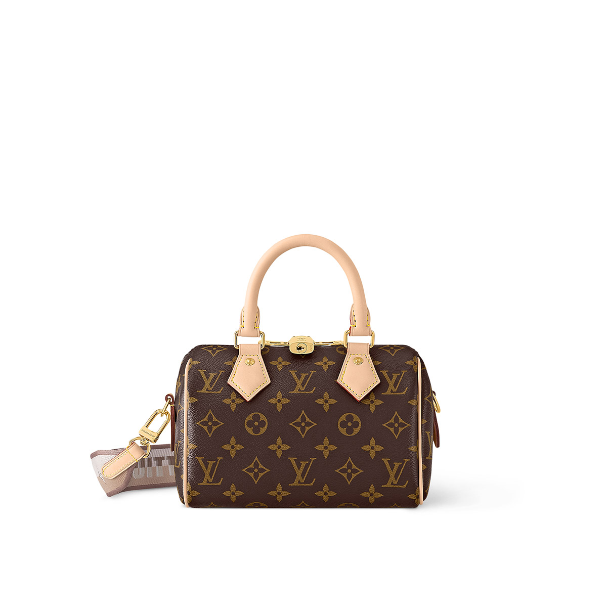 Louis Vuitton Speedy Bandoulière 20 Handle Shoulder Bag in Monogram Canvas - Beige