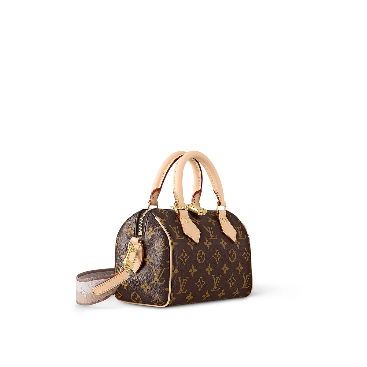 Louis Vuitton Speedy Bandoulière 20 Handle Shoulder Bag in Monogram Canvas - Beige