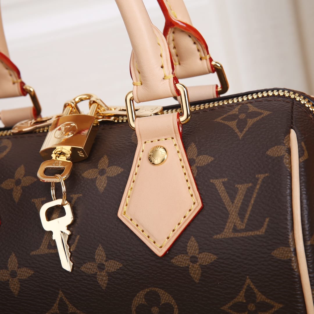 Louis Vuitton Speedy Bandoulière 20 Handle Shoulder Bag in Monogram Canvas - Beige