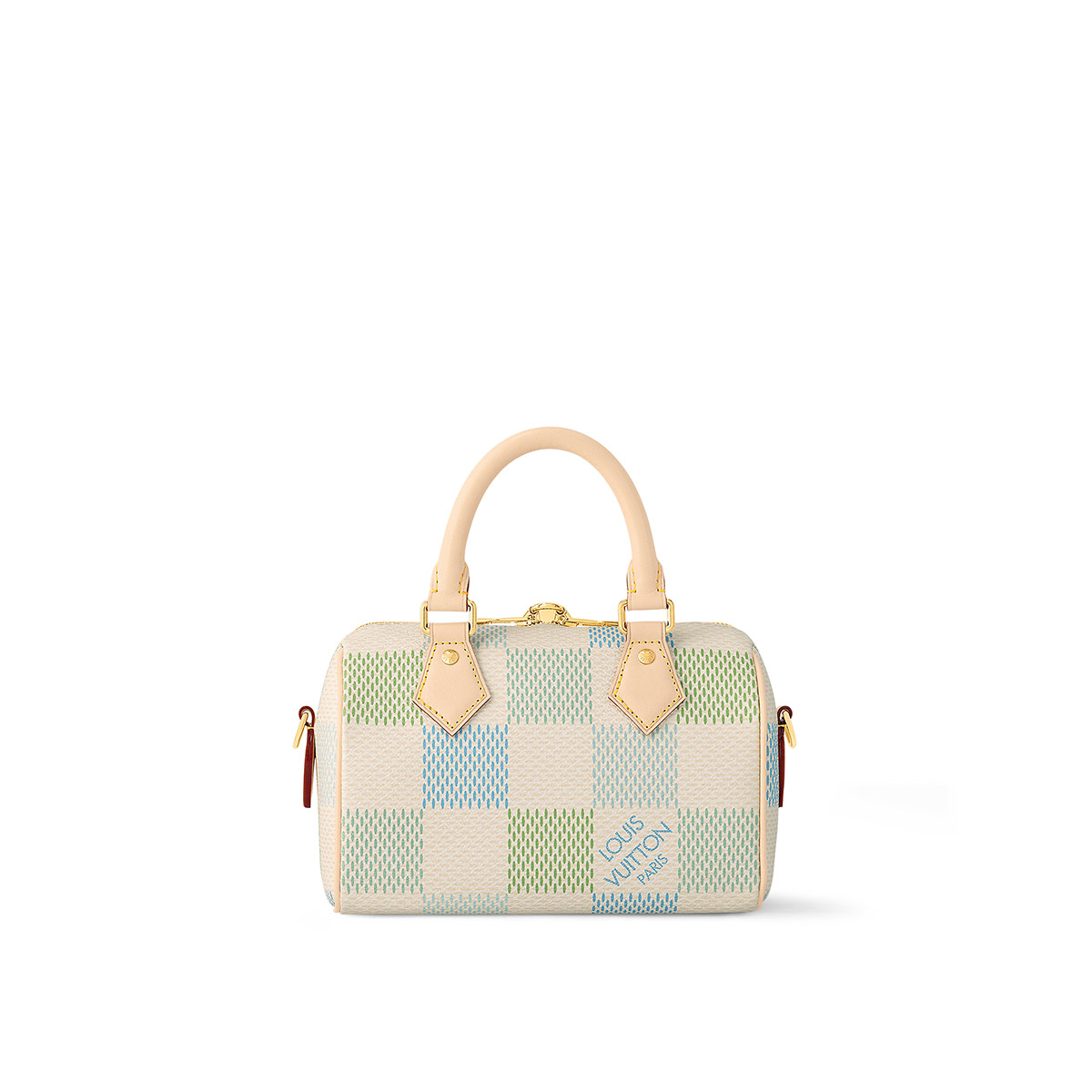 Louis Vuitton Speedy Bandoulière 20 Handle Shoulder Bag in Damier Giant Canvas - Pistachio