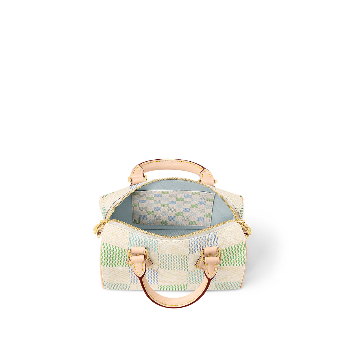 Louis Vuitton Speedy Bandoulière 20 Handle Shoulder Bag in Damier Giant Canvas - Pistachio