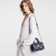 Louis Vuitton Speedy Bandoulière 20 Handle Shoulder Bag in Bicolor Monogram Leather - Navy Blue/Cream