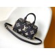 Louis Vuitton Speedy Bandoulière 20 Handle Shoulder Bag in Bicolor Monogram Leather - Navy Blue/Cream