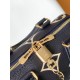 Louis Vuitton Speedy Bandoulière 20 Handle Shoulder Bag in Bicolor Monogram Leather - Navy Blue/Cream