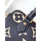 Louis Vuitton Speedy Bandoulière 20 Handle Shoulder Bag in Bicolor Monogram Leather - Navy Blue/Cream