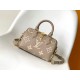 Louis Vuitton Speedy Bandoulière 20 Handle Shoulder Bag in Bicolor Monogram Leather - Gray/Beige