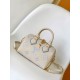 Louis Vuitton Speedy Bandoulière 20 Handle Shoulder Bag in Bicolor Monogram Leather - Latte/Candy Blue