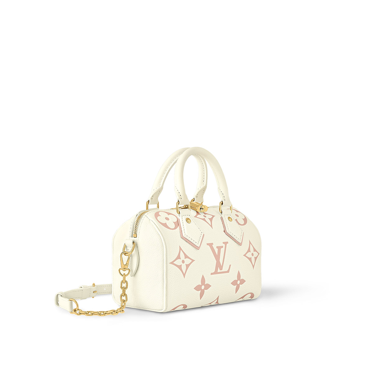 Louis Vuitton Speedy Bandoulière 20 Handle Shoulder Bag in Bicolor Monogram Leather - Latte/Chamallow