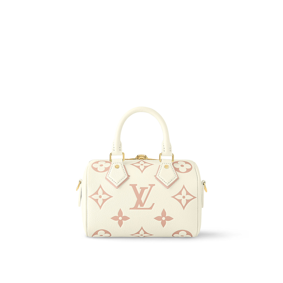 Louis Vuitton Speedy Bandoulière 20 Handle Shoulder Bag in Bicolor Monogram Leather - Latte/Chamallow