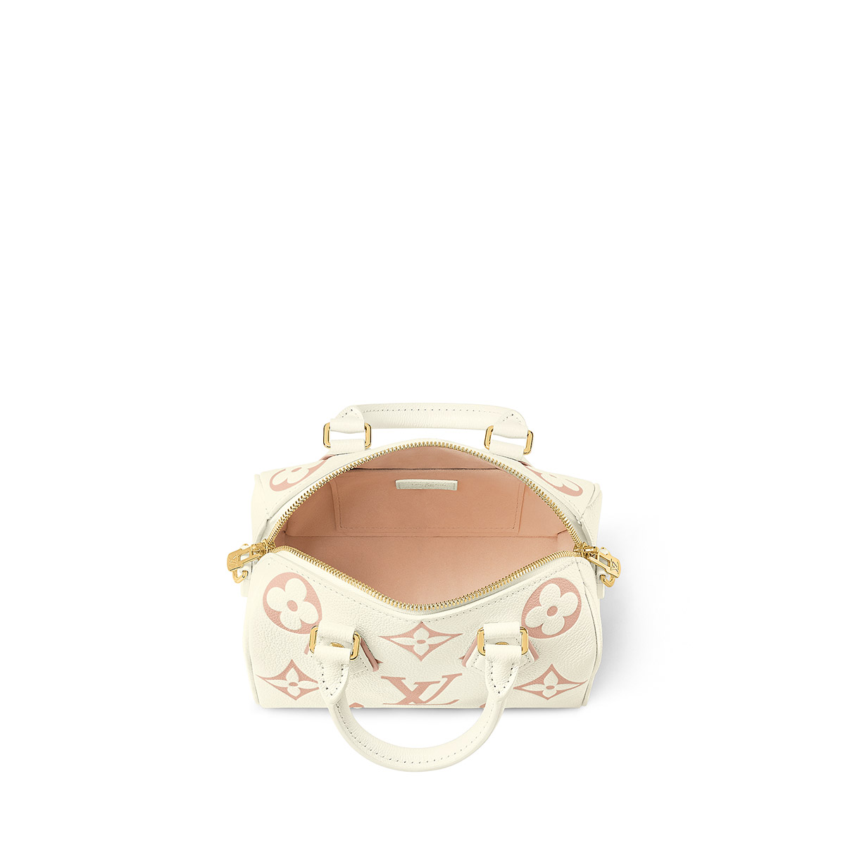 Louis Vuitton Speedy Bandoulière 20 Handle Shoulder Bag in Bicolor Monogram Leather - Latte/Chamallow