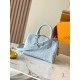 Louis Vuitton Speedy Bandoulière 20 Handle Shoulder Bag in Monogram Leather - Blue