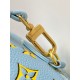 Louis Vuitton Speedy Bandoulière 20 Handle Shoulder Bag in Calfskin Leather - Baby Blue