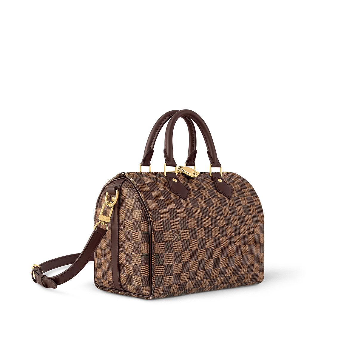 Louis Vuitton Speedy Bandoulière 25 Handle Shoulder Bag in Damier Ebene Canvas