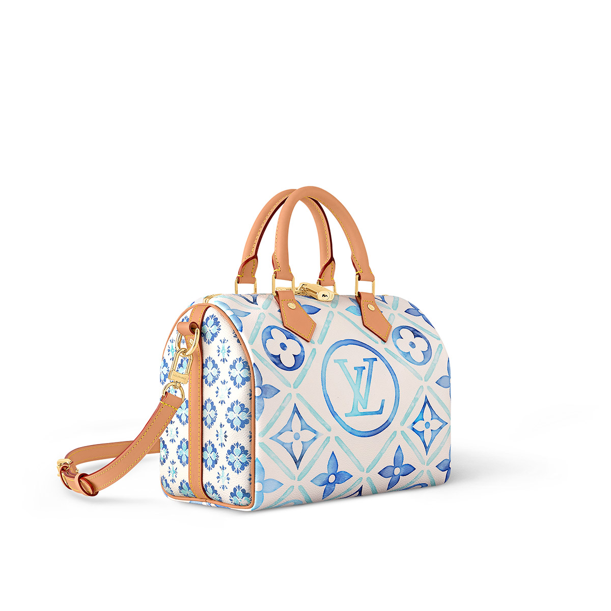 Louis Vuitton Speedy Bandoulière 25 Handle Shoulder Bag in Monogram Tiles Canvas