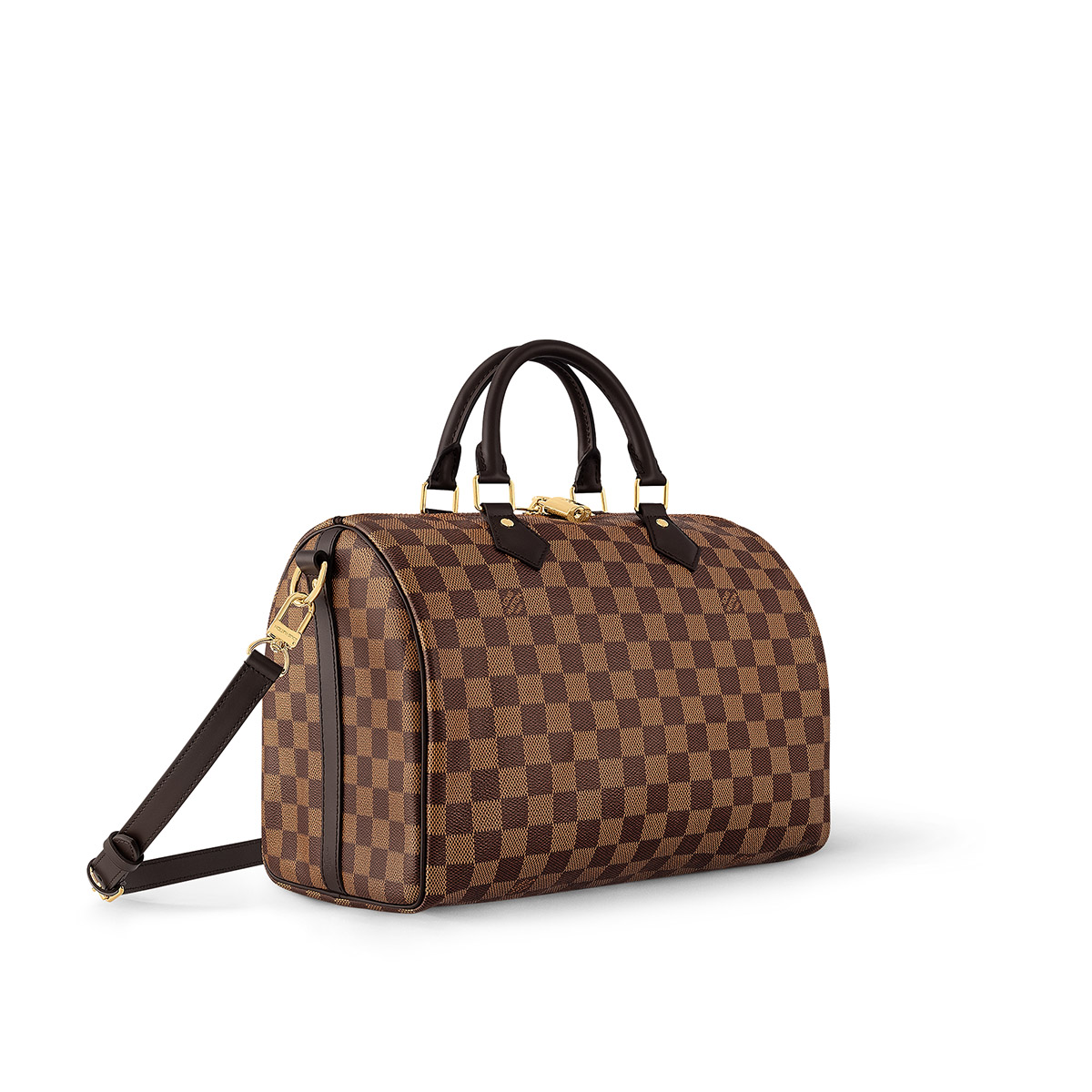 Louis Vuitton Speedy Bandoulière 30 Handle Shoulder Bag in Damier Ebene Canvas