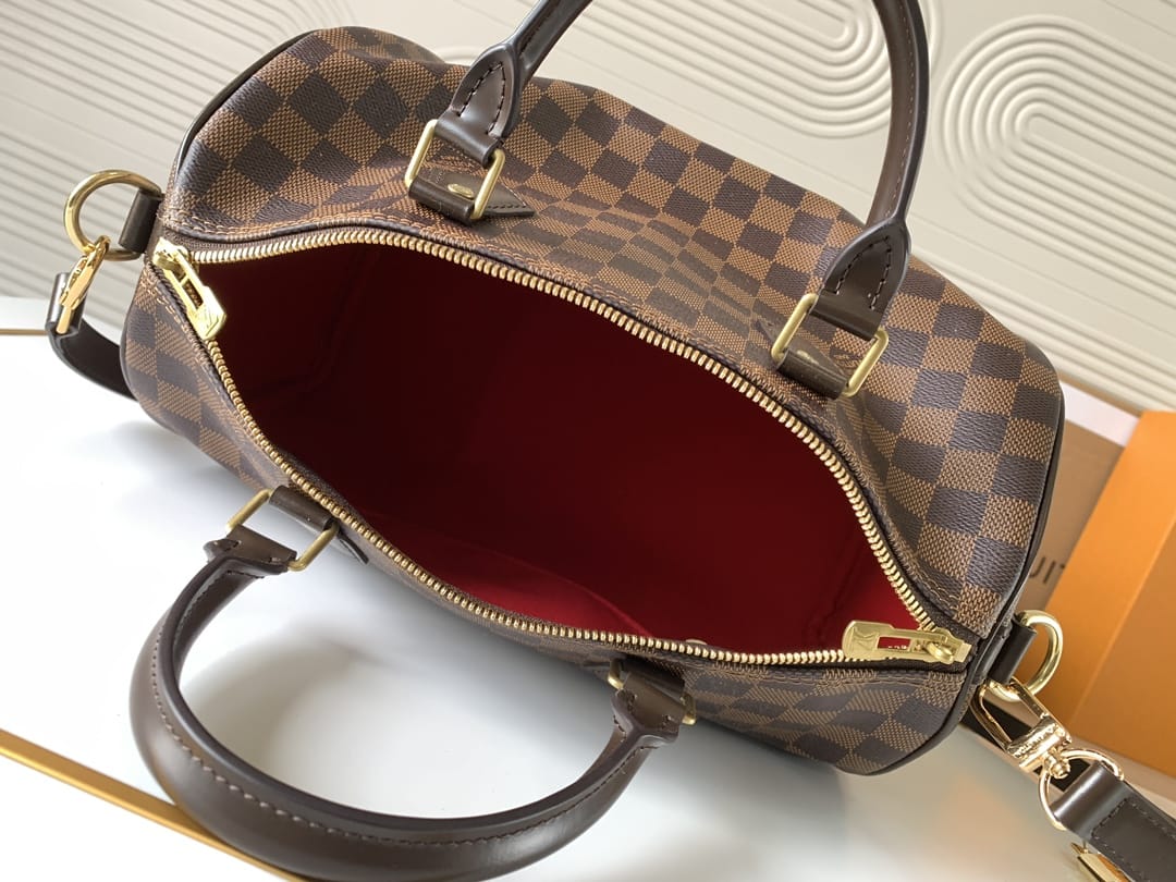 Louis Vuitton Speedy Bandoulière 30 Handle Shoulder Bag in Damier Ebene Canvas