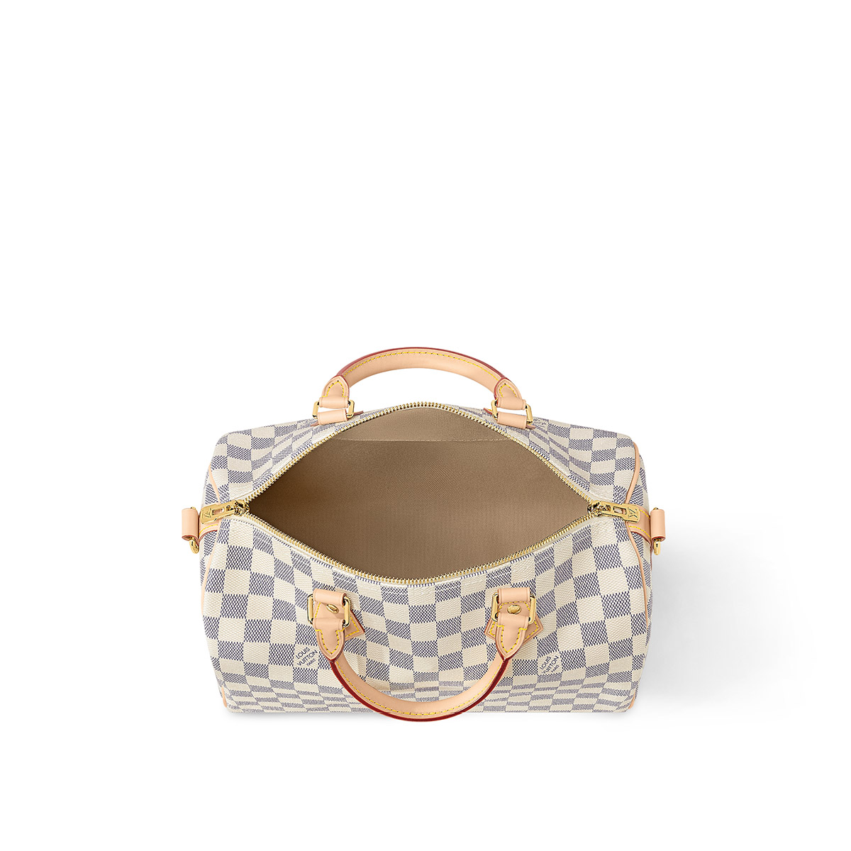 Louis Vuitton Speedy Bandoulière 30 Handle Shoulder Bag in Damier Azur Canvas