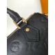 Louis Vuitton Nano Speedy Handle Shoulder Bag in Monogram Leather - Black