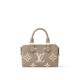 Louis Vuitton Nano Speedy Handle Shoulder Bag in Bicolor Monogram Leather - Gray/Cream